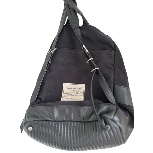 Zadig & Voltaire Arizona Canvas & Leather Backpack - Picture 11 of 15